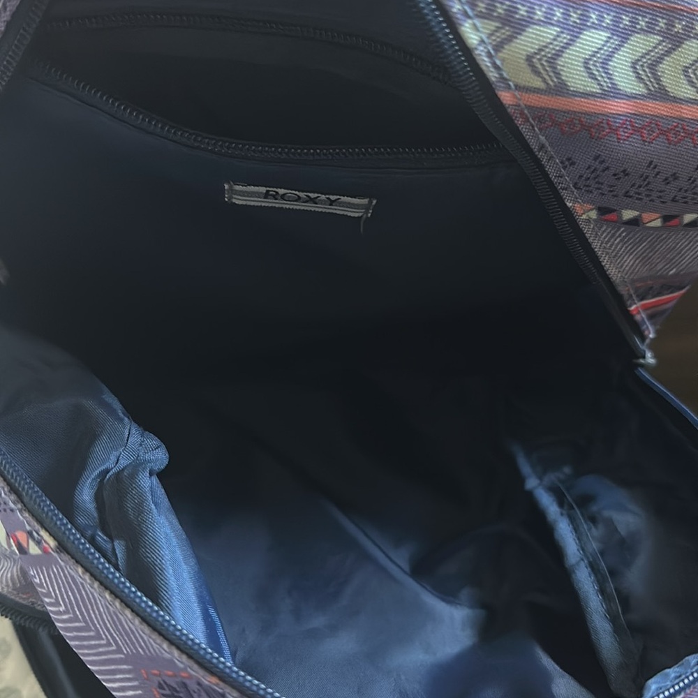 Roxy Chevron Pattern Backpack With Purple And Bro… - image 6
